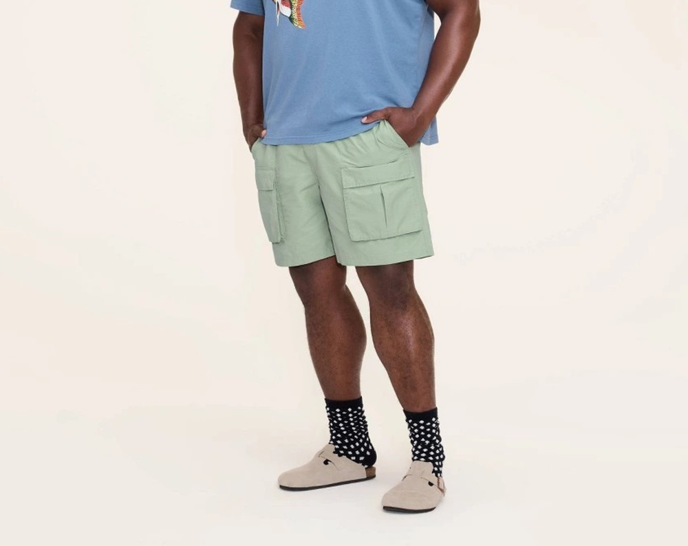 Woolrich X Target Men's Big & Tall Mid-Rise Cargo Shorts Size 2XL Aqua NWT
